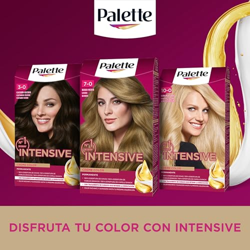 Schwarzkopf Palette Intensive Creme Color - Tono 6 capelli biondi scuro (confezione da 3), Colorazione permanente di cura con olio di Marula, adatta copertura del cane, colore duraturo fino a 8 settimane