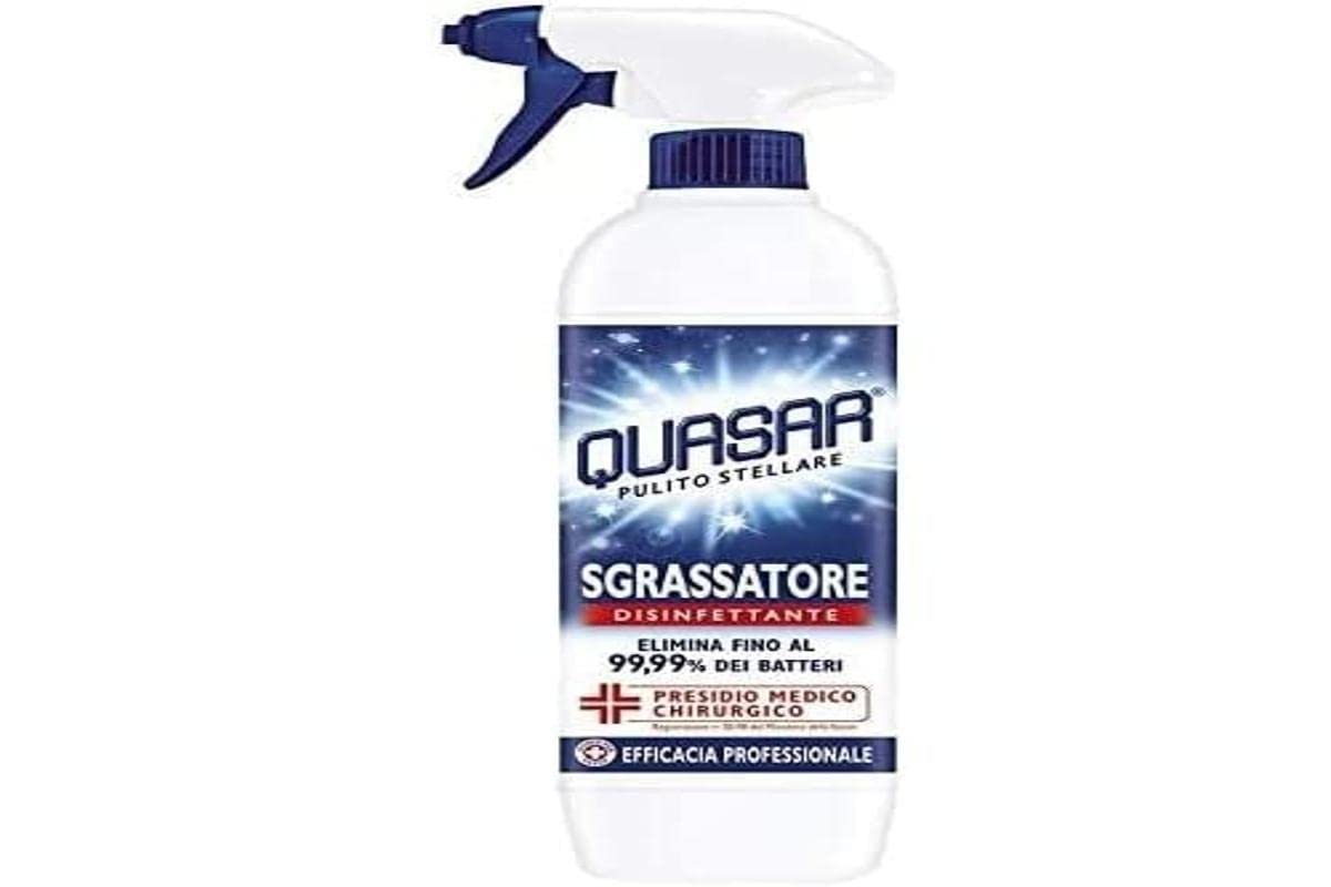 Quasar Sgrassatore Disinfettante Elimina Fino a 99,99% dei Batteri - 650 ml