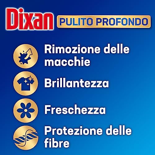 Dixan Classico Pulito Profondo, Detersivo Lavatrice polvere per eliminare le macchie ostinate, formato da 95 lavaggi