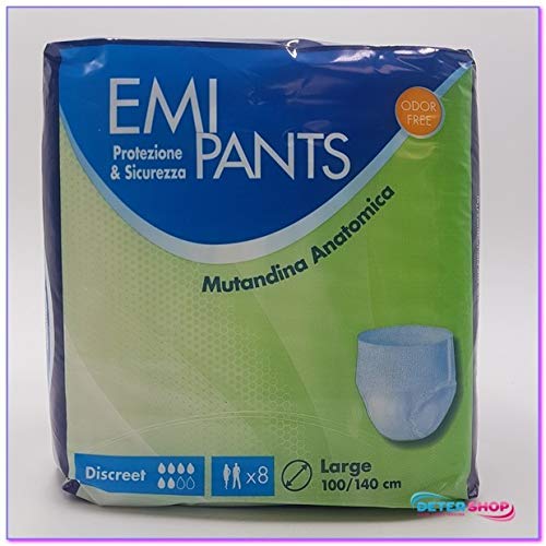 EMY PANTS MUTANDINA ANATOMICA DISCREET 8PZ.LARGE 100/140 CM.