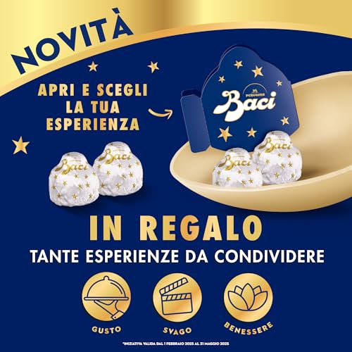 BACI PERUGINA Uovo di Pasqua 2025 Cioccolato Bianco con Sorpresa e 4 Cioccolatini 265g