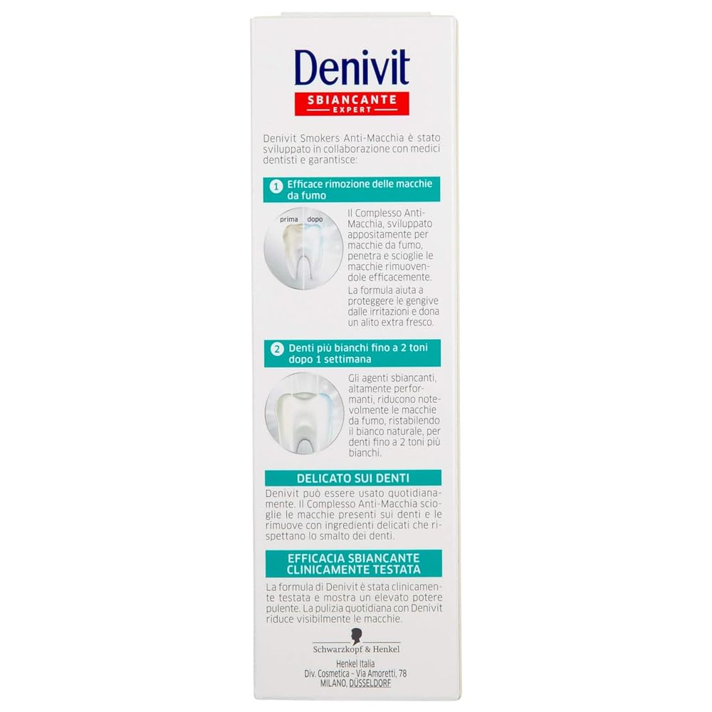 Denivit Dentifricio Sbiancante Smokers Anti Macchia Extra Fresco 50ml