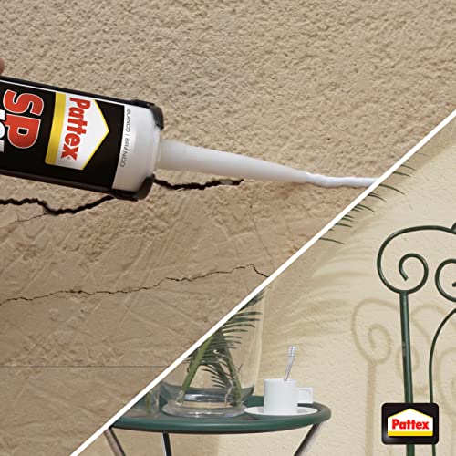Pattex Sigillante Polimerico SP101, Sigilla e Incolla, Multimateriale, Elevate Prestazioni, Aderisce su Superfici Umide, Resiste ai Raggi UV e Intemperie, Sigillante Grigio, Cartuccia da 280 ml