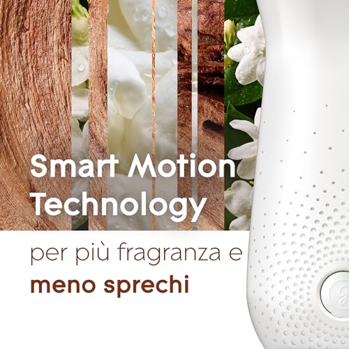 Glade Sense & Spray, Profumatore Ambiente con sensore di movimento, Fragranza Sandalo di Bali, Confezione da 1 Diffusore e 1 Ricarica