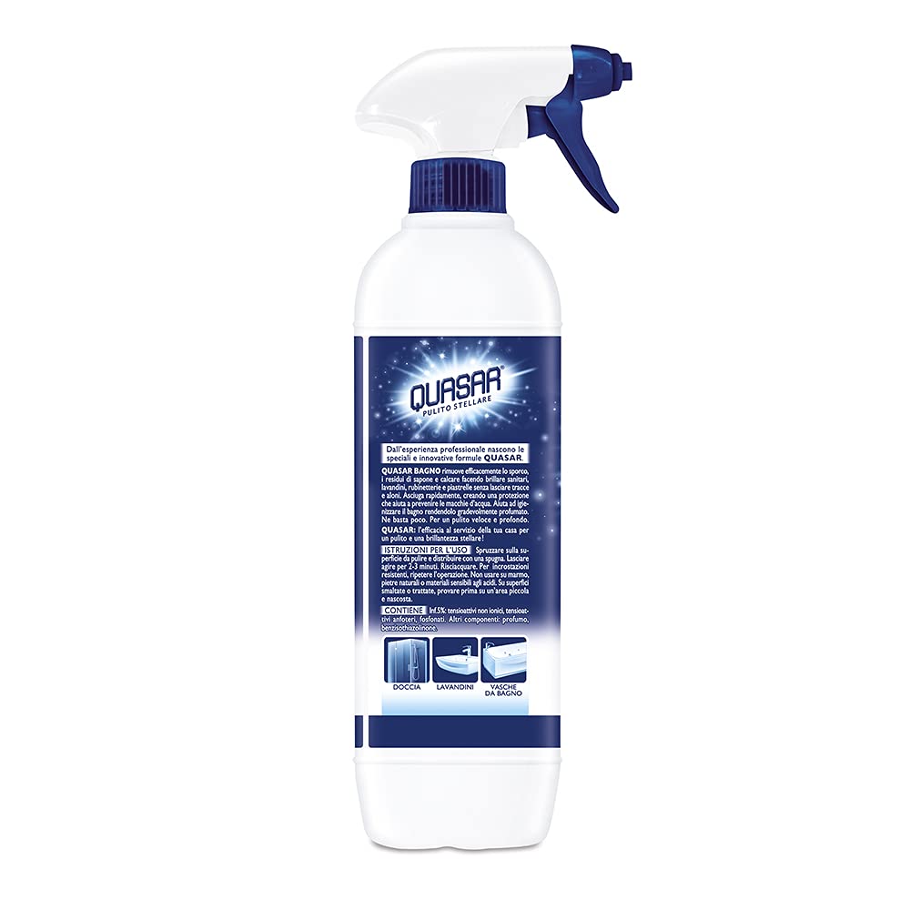 Quasar - Bagno Anticalcare - Igienizzante, Profumante e Protettivo - 6 Flaconi da 750 ml