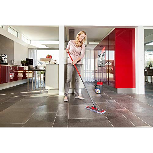 Vileda Housse Micro Coton pour Balai À Plat Ultramax Flat Mop Head-Microfibra, Blue, 1 unità (Confezione da 1)