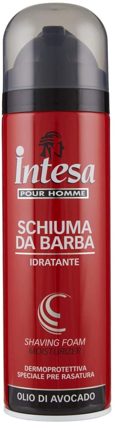 6 X Intesa pour Homme – Rasoio di schiuma Dermo con Protet con olio di avocado 300 ML