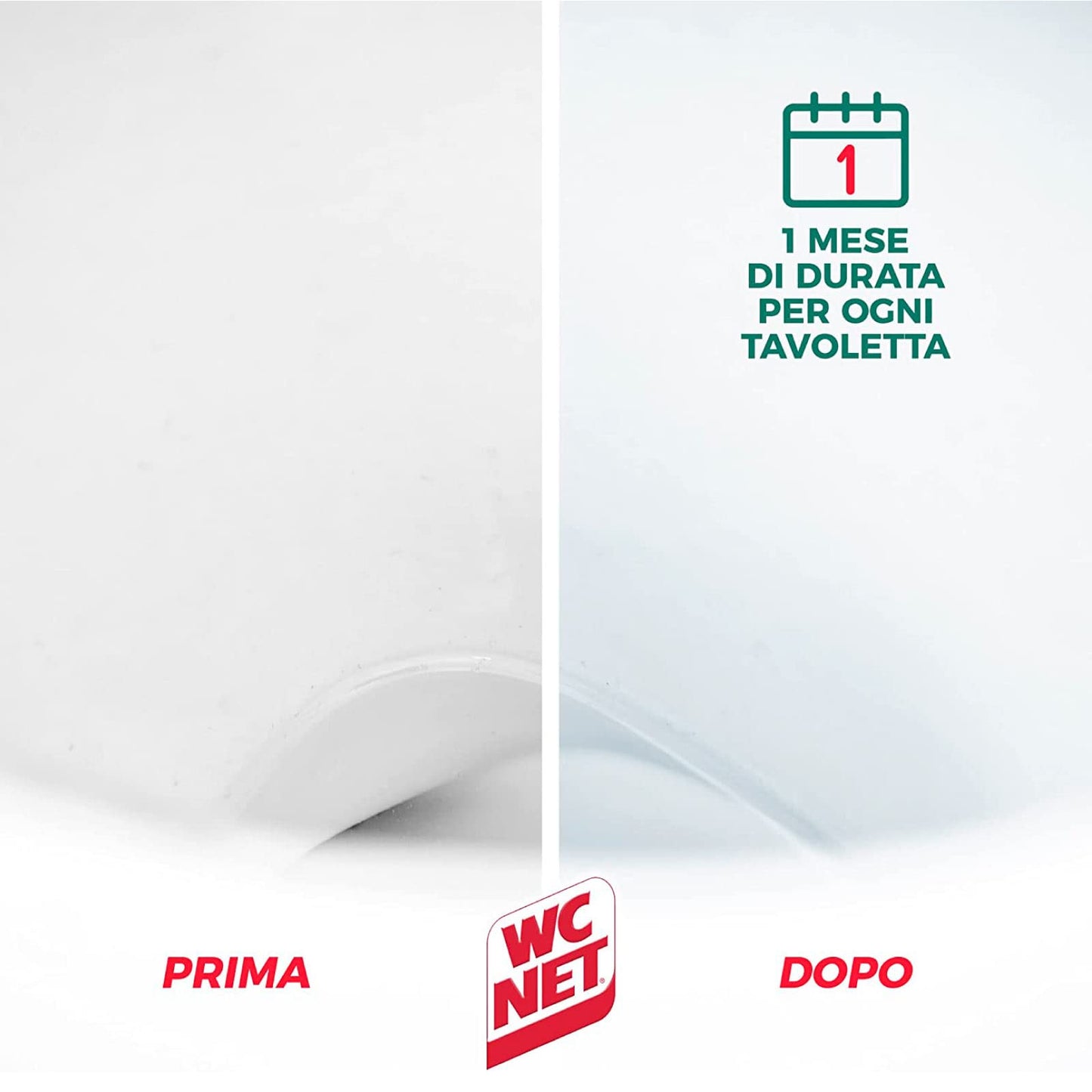 Wc Net - Tavoletta Profumoso 3 Effect, Detergente Igienizzante Solido per WC, Fragranza Ocean Fresh, 4 Pezzi x 4 Confezioni