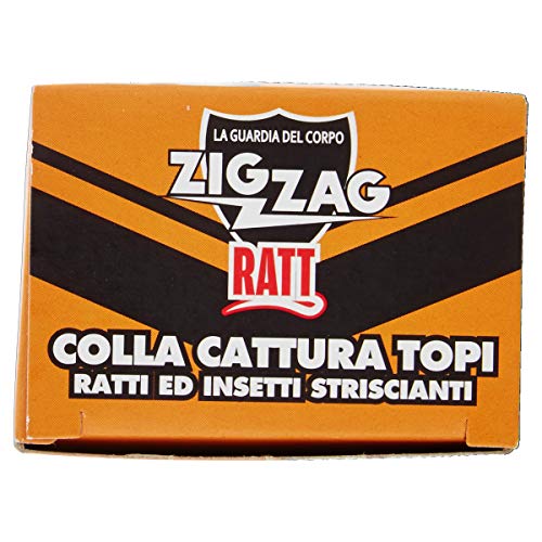 Zig Zag, Ratt Colla per topi, Topicida, Colla Ratticida con Attrattivo alimentare, Inodore, Non cola, Non velenosa, per uso Interno ed Esterno, 135 gr