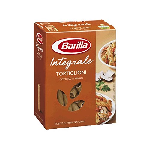 Barilla 10 x Tortiglioni Integrali Italian Whole Wheat (Integrale) Pasta 500 g