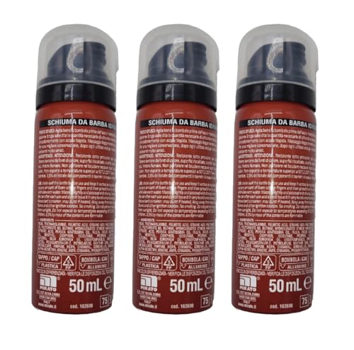 Intesa Schiuma da Barba Idratante con Olio di Avocado, Confezione con 3 MINI SIZE da VIAGGIO da 50 ml - 50 ml x 3
