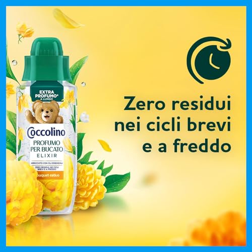 Coccolino Profumo per Bucato Bouquet Estivo, Extra Profumo* a lungo. Efficace Anche a Freddo e nei Cicli Brevi, con note di fragranza Ambra, Gelsomino, e Fiori d'Arancio, 342ml
