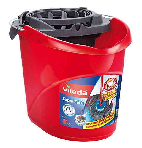 Vileda Super Easy Torsion Wringer Power Mop Secchio Rosso SuperMocio