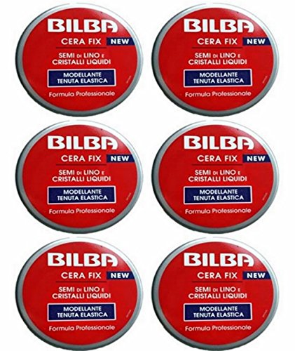 6 Bilba Cera per capelli FIX modellante tenuta elastica semi di lino e cristalli