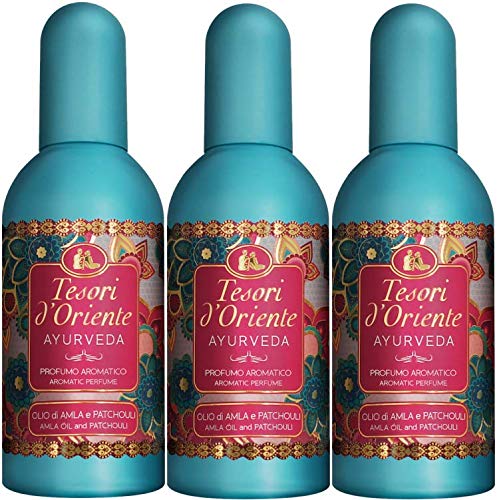 3 x Tesori d'Oriente Ayurveda Profumi Edt Eau de Toilette 100 ml spray dall'Italia