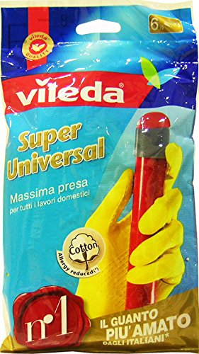 12 x VILEDA Guanti Super Universal Taglia S 2 PEZZI