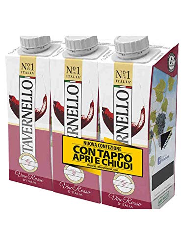 VINO TAVERNELLO ROSSO BRIK250 ML X 3