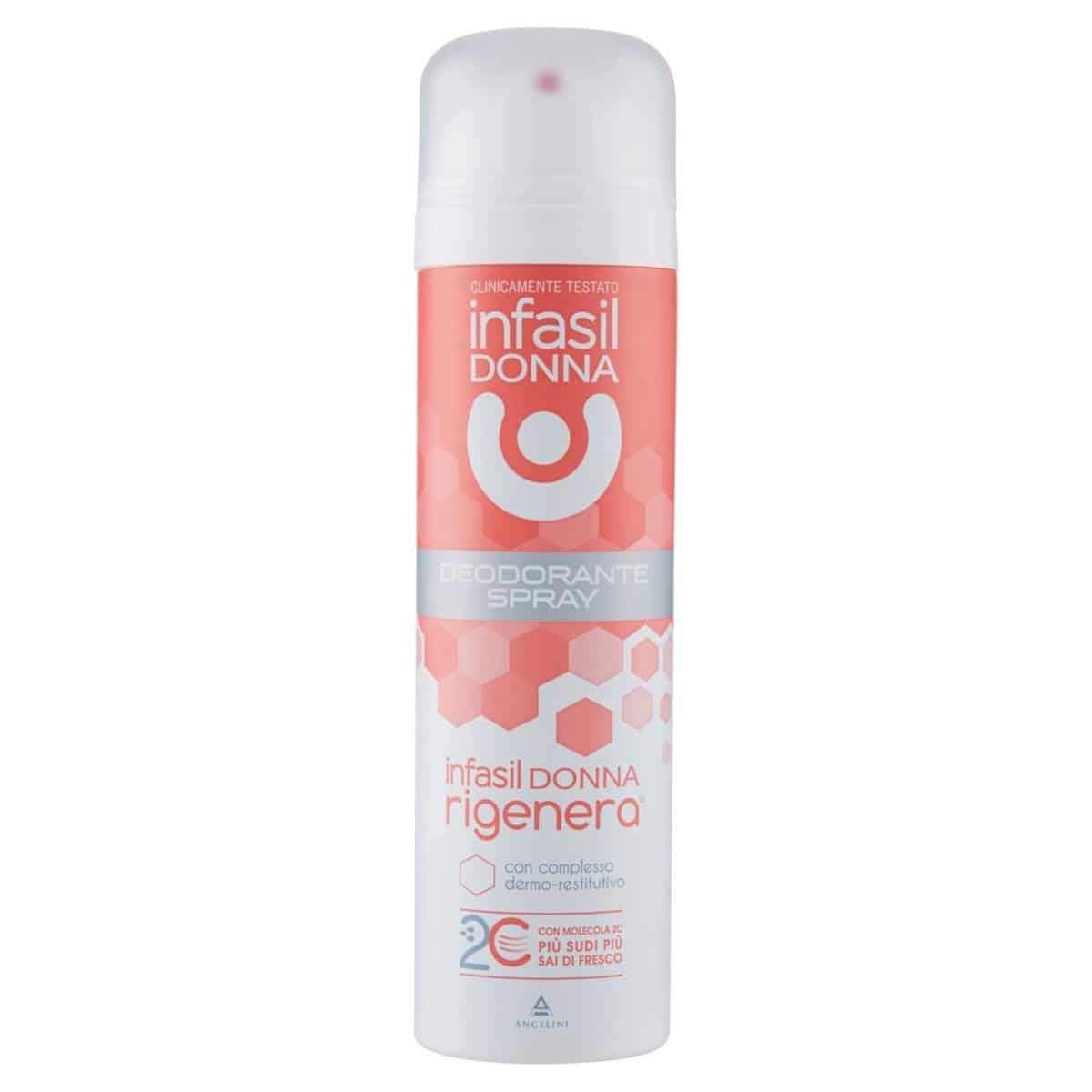 Set 6 INFASIL Deodorante Spray Donna Rigenerante 150 Ml Cura E Igiene Del Corpo