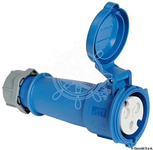OSCULATI Spina banchina tripolare femmina 32 A, Meccanico, Hinge lever, On-off, Blu
