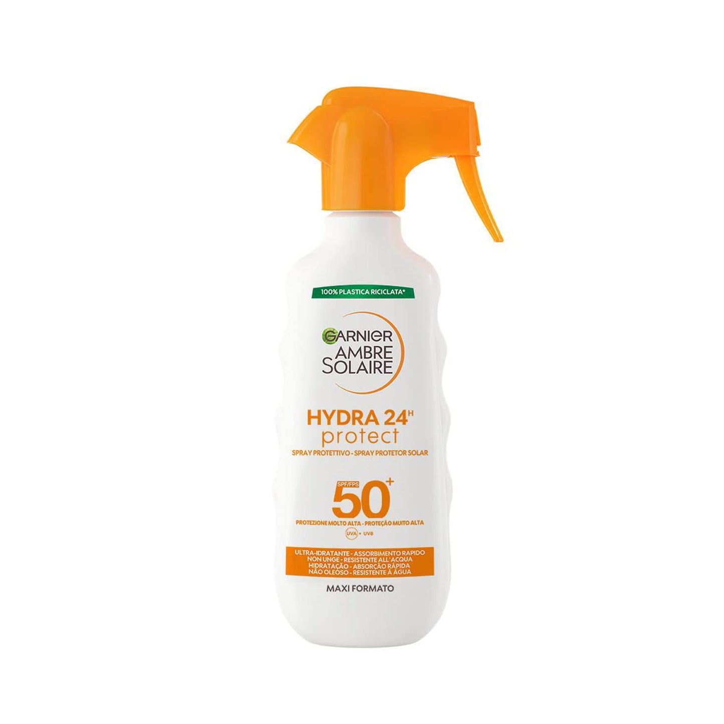 Garnier Ambre Solaire Hydra 24 Spray Gachette Protettivo SPF50+, 270 ml