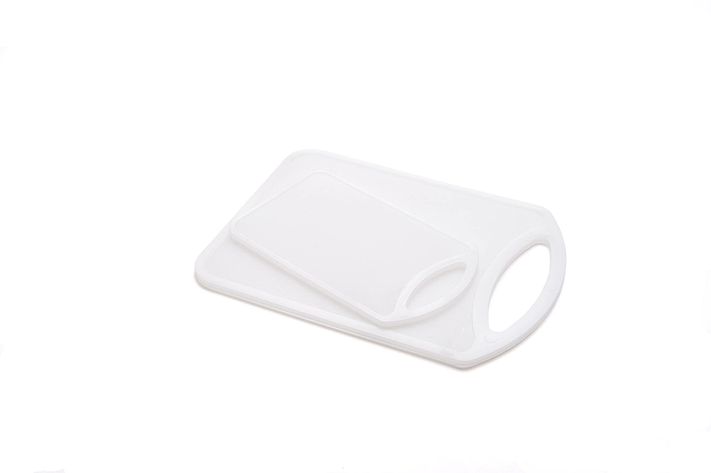 Demolli 10197 Set da 2 Taglieri con Manico, Polietilene, 24,5x14,5+35x25x9,5 cm