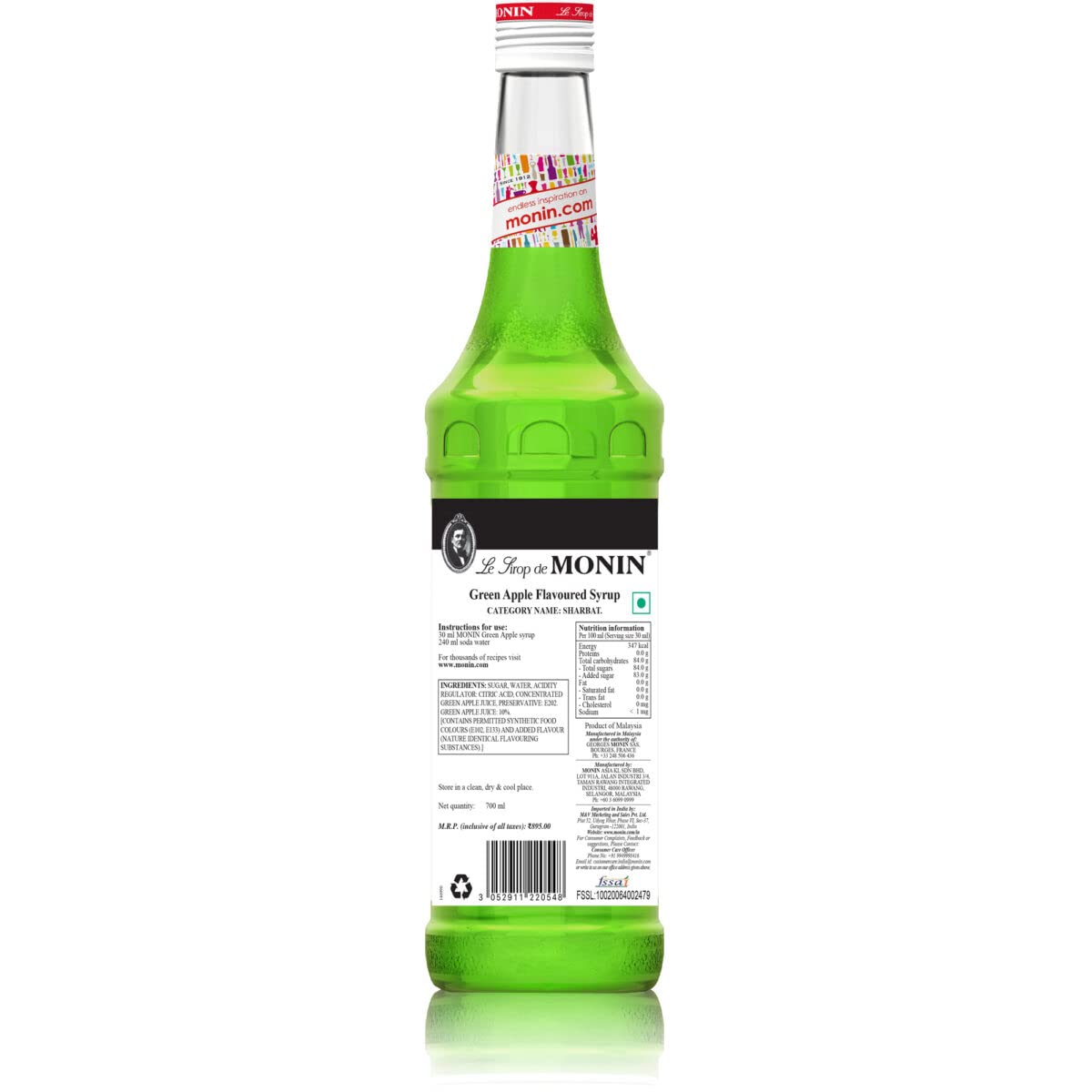 Monin sciroppo di mela verde 700ml