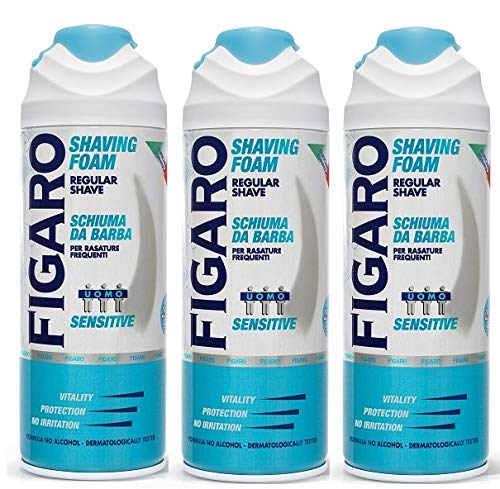 ro - 3 x schiuma da barba per pelli sensibili, 400 ml