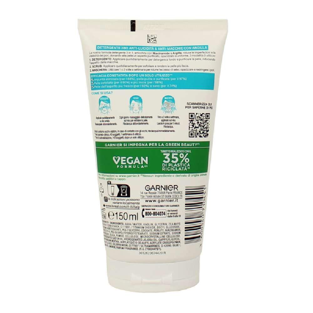 6 x SKIN NATURALS Pure Gel Viso Anti Imperfezioni 3In1 150 Ml