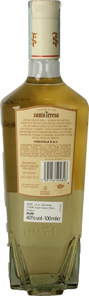 Santa Teresa Rum Claro 40°, 1L