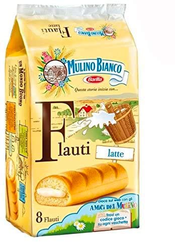 3X Mulino Bianco Flauti Italiano Spugna Dita con Latte Riempimento (8X 35g) Snack!