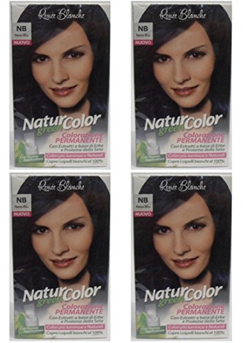 4 X NATUR COLOR RENEE BLANCHE COLORAZIONE NB Nero Blu Tintura per Capelli Donna Scrivi una recensione per primo