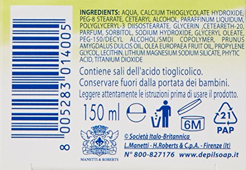 DepilSoap - Crema Depilatoria Corpo, Pelli Normali - 150 ml - confezione da 6, 6 unità, 6