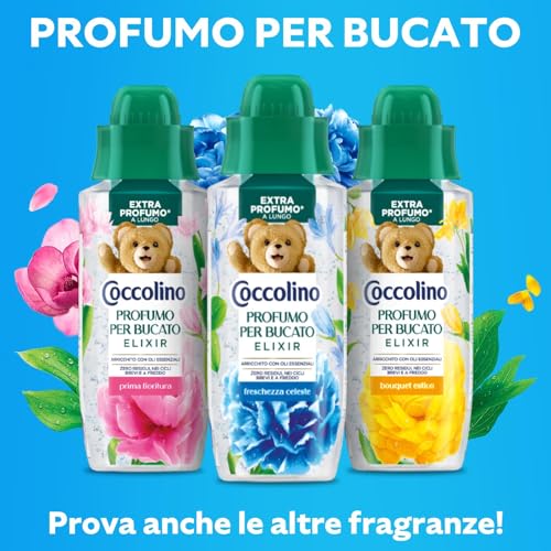 Coccolino Profumo per Bucato Freschezza Celeste, Extra Profumo* a lungo. Efficace Anche a Freddo e nei Cicli Brevi, con note di fragranza Patchouli, Lavanda, Eucalipto, 342ml