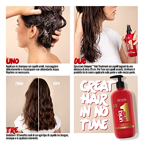 Revlon Professional UniqOne All In One Shampoo Capelli 10 Benefici Reali, 490 ml