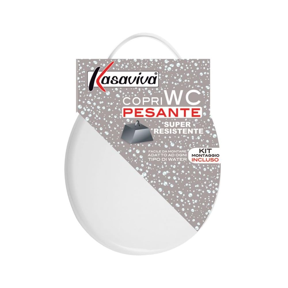 Copri WC sedile vaso universale tavoletta water BIANCO kit montaggio bagno casa