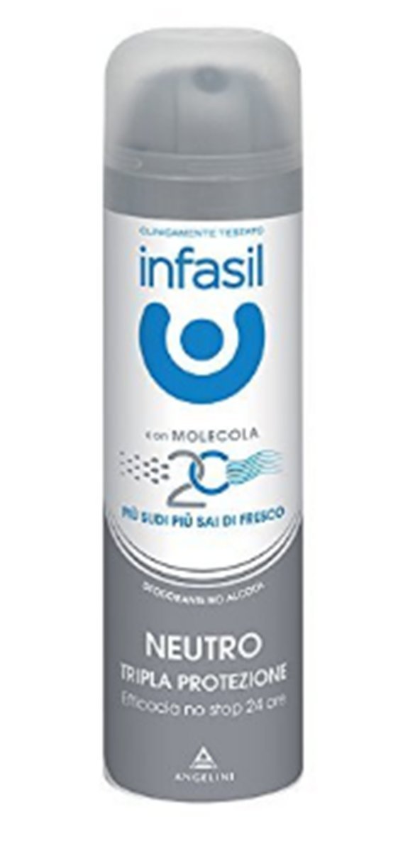 6 X INFASIL DEO SPRAY NEUTRO TRIPLA PROTEZIONE Deodorante corpo