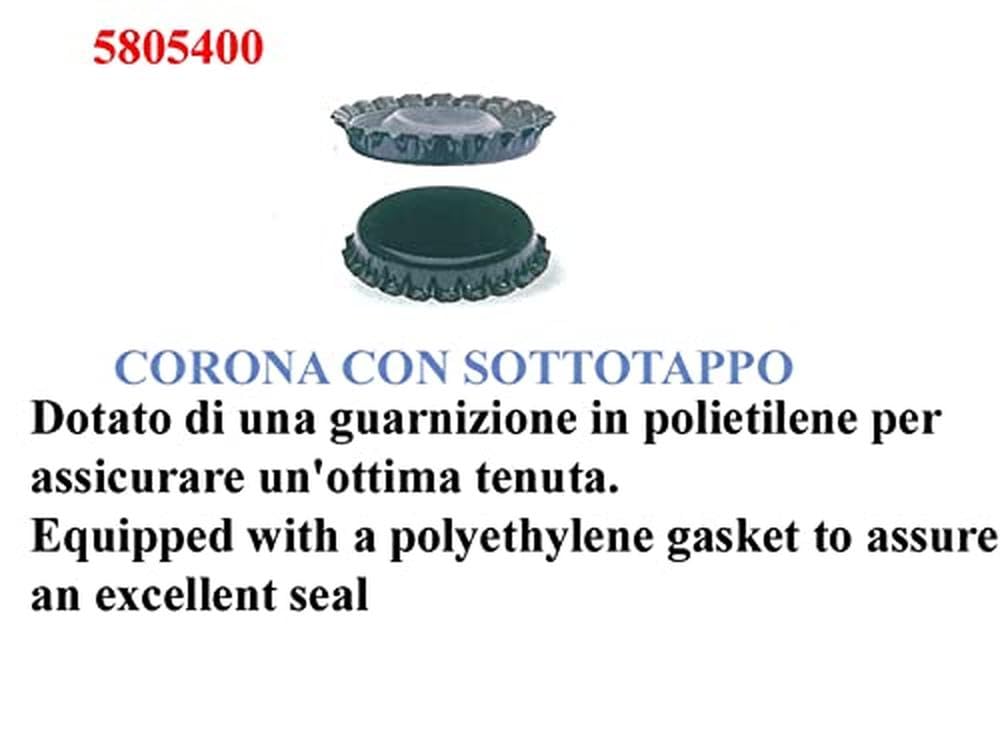 Pz.200 Tappo Corona Mm 29,0 Sottotappo Basso Pz.200
