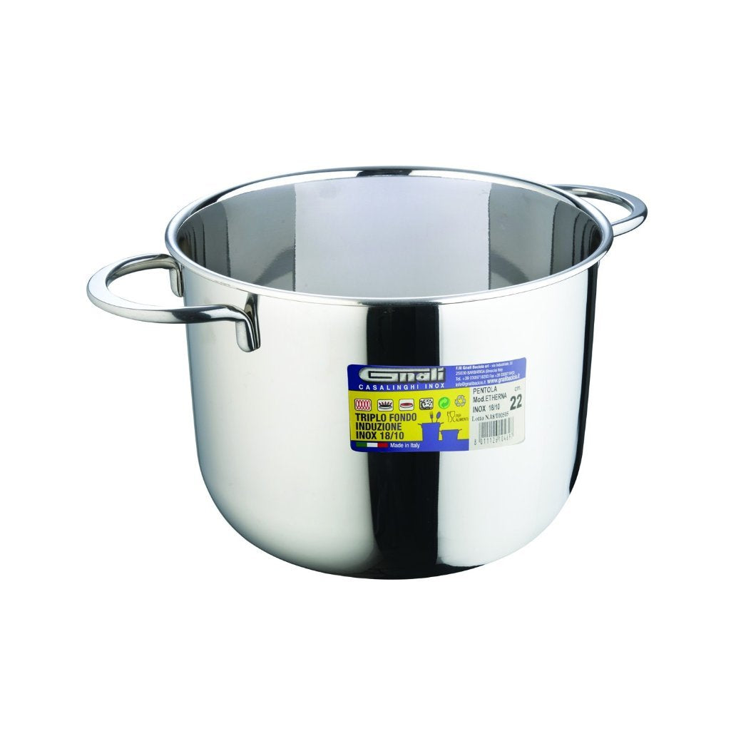 Gnali pentola 2 manici mod.Etherna acciaio inox 18/10 (22 cm)