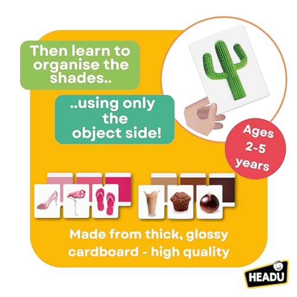 Headu Flashcards Colors Montessori Tutti I Colori Per I Più Piccoli Mu27859 Gioco Educativo Per Bambini 2-5 Anni Made In Italy