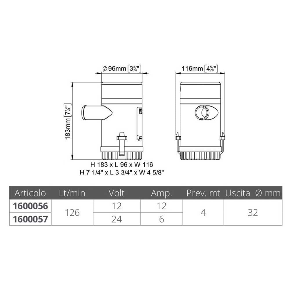 MARCO Pompa Immersione UP2000 24
