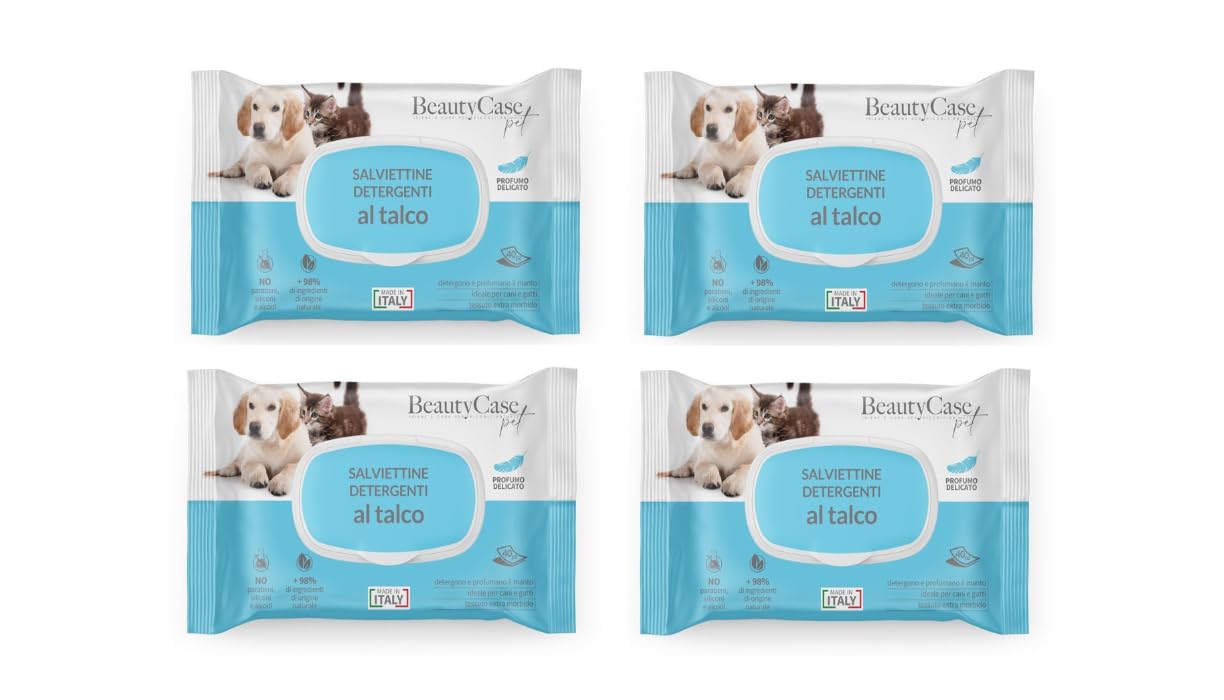 BEAUTY CASE PET SALVIETTINE profumate Talco 40PZ - Offerta 4 pz