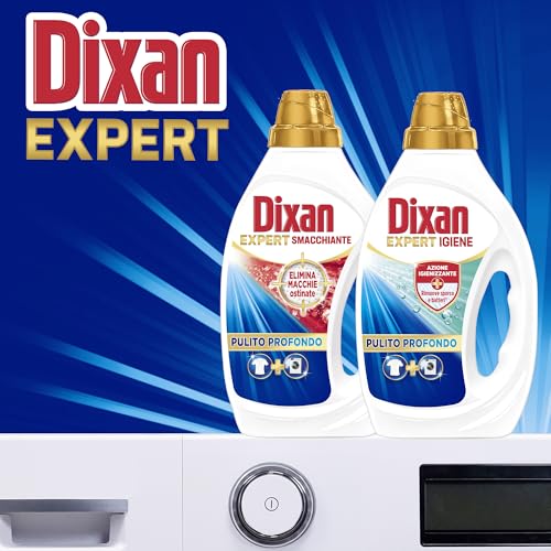 Dixan Liquido Expert Igiene Detersivo Lavatrice (6 confezioni, totale lavaggi 102), Per una pulizia profonda del bucato e freschezza igienica per la lavatrice, Rimuove le macchie da 20°C.