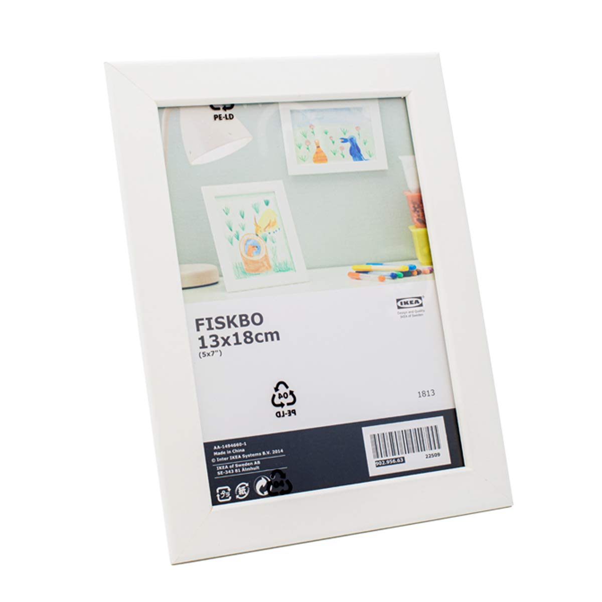 IKEA FISKBO - Telaio bianco (13 x 18 cm), 5 pezzi
