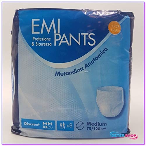 EMY PANTS MUTANDINA ANATOMICA DISCREET 8PZ.MEDIUM 75/120 CM.