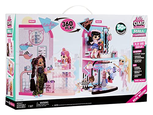 LOL Surprise OMG Mall of Surprises - Scopri oltre 50 sorprese - Dotato di 2 piani e caffetteria - Può girare - Collezionabile - Età: 4+ anni
