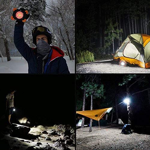 Velamp Sauron Proiettore Ricaricabile LED 20W, con Powerbank e Supporto orientabile. per lavori, Garage, Trekking, Campeggio, Caccia. 20 W, Rosso