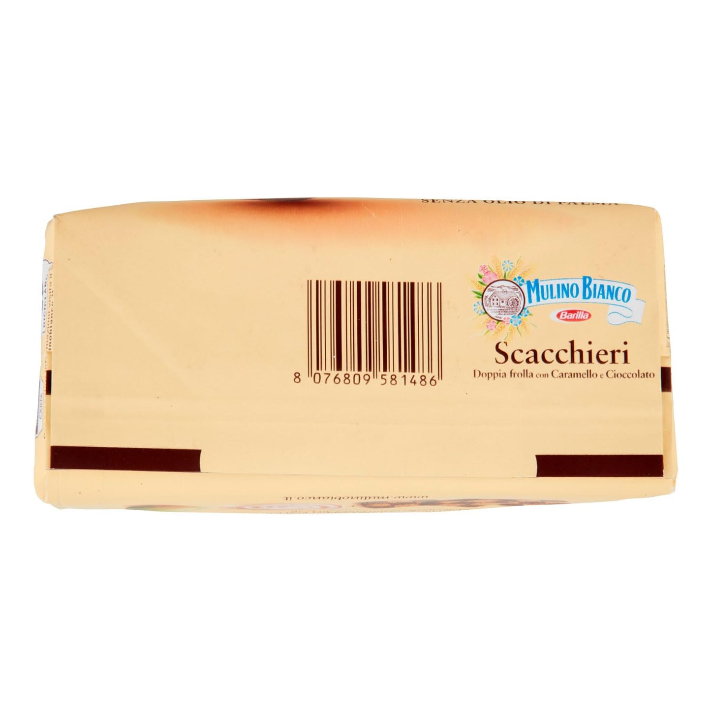 Mulino Bianco Biscotti Frollini Scacchieri con Doppia Frolla al Cioccolato e al Caramello, Ideali per Colazione o come Dolcetto, Senza Olio di Palma, 300 g