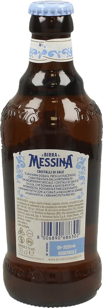 Messina Birra Cristalli Di Sale 5° In Vetro, 33cl