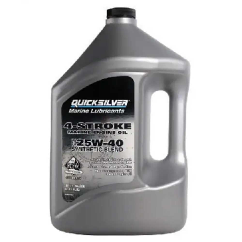 Quicksilver 25W-40 Synthetic Blend LT. 4 Olio Sintetico per Motori 4 Tempi Mercury MERCRUISER