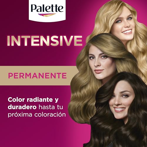 Schwarzkopf Palette Intensive Creme Color - Tono 6 capelli biondi scuro (confezione da 3), Colorazione permanente di cura con olio di Marula, adatta copertura del cane, colore duraturo fino a 8 settimane